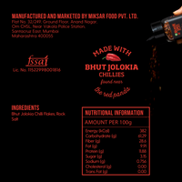 Fire flakes nutritional information, chilli flakes made with bhut jolokia chilli