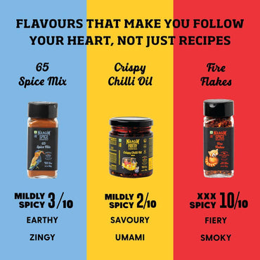 Spice Mix, Chilli Oil, Chilli Flakes